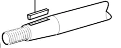 Key, prop shaft, Ø25mm