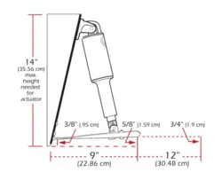 Lenco Elektrisk Trim Plan System, 12"