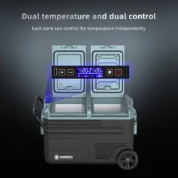 WEG 45 (38 Liter) - Kompressor Køleboks DOBBELT Rum samt indb. batteri 12V 230V Har fejl    SOLGT24/02