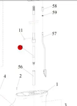 Driving shaft 9.9hk kort