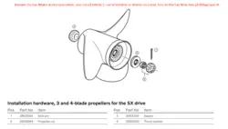 Volvo Penta SX 130-250 HK Rustfri 3 Blade