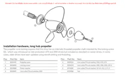 Volvo Penta 200-290 drev Langt nav Aluminium 3 Blade