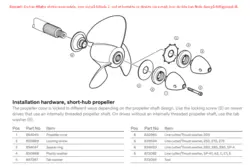 Volvo Penta 200-290 drev Kort nav Aluminium 3 Blade