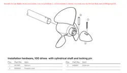 Volvo Penta 100 drev Aluminium 3 Blade