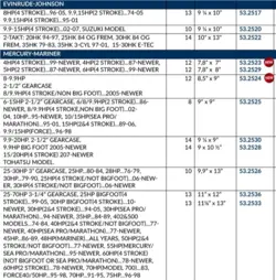 Polastorm Evinrude Johnson 8-15 HK Aluminium 3 Blade