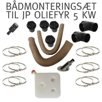 Bådmonteringssæt for JP 5KW OLIEFYR incl. tank