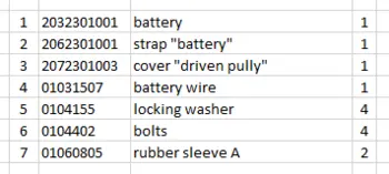 Ombygnings-kit til en Elstart+Batteri 9.9HK