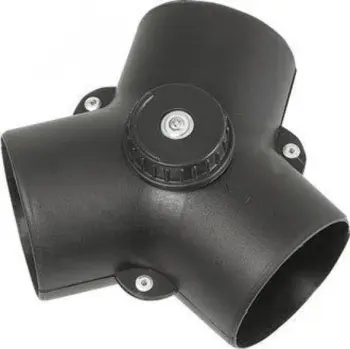 Y-ventil m/spjæld til 60 mm