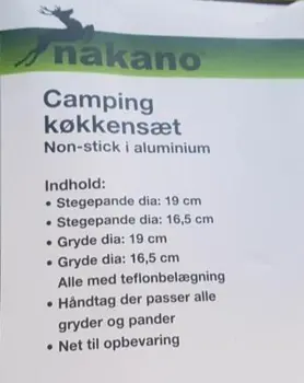 Camping Køkkensæt