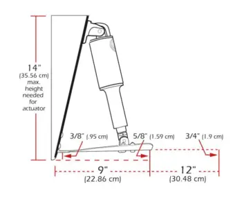 Lenco Elektrisk Trim Plan System, 12"