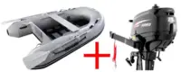 Bådsæt - 230 cm båd med 2.5 hk påhængsmotor - KOMPLET
